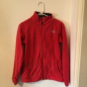 Pink north face jacket
